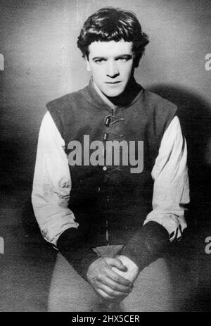 Trader Faulkner comme il est apparu sur la scène de Broadway cette année comme Richard dans la dame pas pour brûler. Il veut voir son nom dans les lumières là. 21 novembre 1951. Banque D'Images