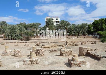 Vestiges de l'ancienne ville islamique d'Aylá à Aqaba Banque D'Images