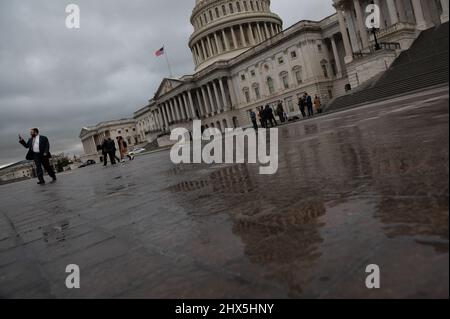 Washington, États-Unis. 09th mars 2022. Une vue générale du Capitole des États-Unis, à Washington, DC, le mercredi 9 mars, 2022. (Graeme Sloan/Sipa USA) Credit: SIPA USA/Alay Live News Banque D'Images