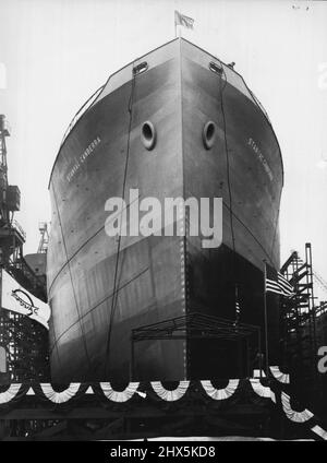 Tanvac Canberra Tanker - Merchant Shipping. 1 mai 1950. (Photo de Francis Digennaro). Banque D'Images