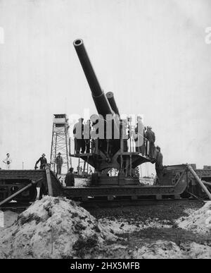 Défenses côtières américaines - militaires. 28 décembre 1940. (Photo d'ACME News Pictures, Inc.). Banque D'Images