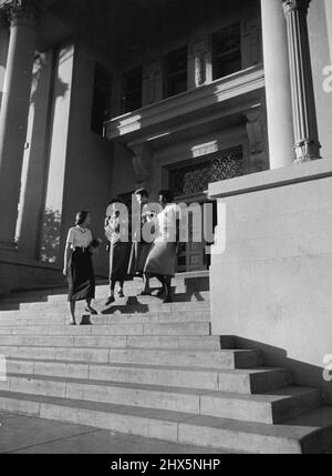 Ségrégation et intégration - écoles, étudiants, universités - Amérique. 09 septembre 1955. (Photo par look Magazine). Banque D'Images