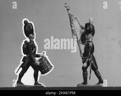 Soldats - jouets. 2 décembre 1953. Banque D'Images