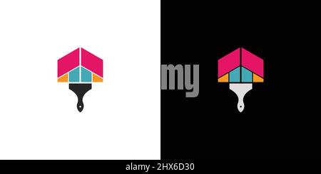 Logo de peinture moderne et abstrait Illustration de Vecteur