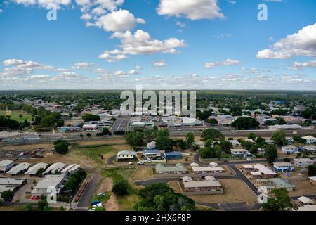 Antenne du CBD Emerald Central Queensland Australie Banque D'Images