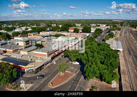 Antenne du CBD Emerald Central Queensland Australie Banque D'Images