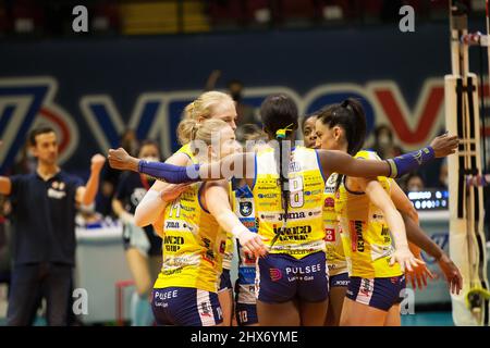 Arena di Monza, Monza (MB), Italie, 09 mars 2022, Bonheur des joueurs d'Imoco Conegliano pendant les quarts de finale - Vero Volley Monza vs Carraro Imoc Banque D'Images