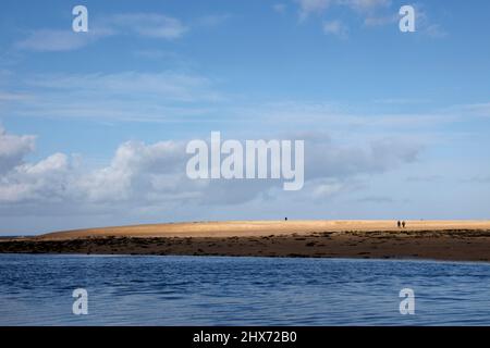 Embouchure de la rivière Hayle à Porth Kidney Sands, Cornwall, Angleterre, Royaume-Uni Banque D'Images