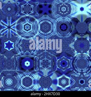Motif sans couture avec flocons de neige multicolores. Design pour les cartes de vœux de Noël et du nouvel an, tissu, papier d'emballage, invitation, papeterie. Banque D'Images