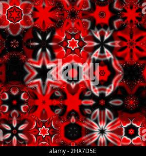 Motif sans couture avec flocons de neige multicolores. Design pour les cartes de vœux de Noël et du nouvel an, tissu, papier d'emballage, invitation, papeterie. Banque D'Images