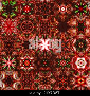 Motif sans couture avec flocons de neige multicolores. Design pour les cartes de vœux de Noël et du nouvel an, tissu, papier d'emballage, invitation, papeterie. Banque D'Images