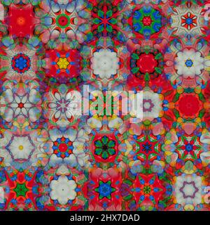 Motif sans couture avec flocons de neige multicolores. Design pour les cartes de vœux de Noël et du nouvel an, tissu, papier d'emballage, invitation, papeterie. Banque D'Images
