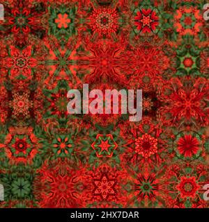 Motif sans couture avec flocons de neige multicolores. Design pour les cartes de vœux de Noël et du nouvel an, tissu, papier d'emballage, invitation, papeterie. Banque D'Images