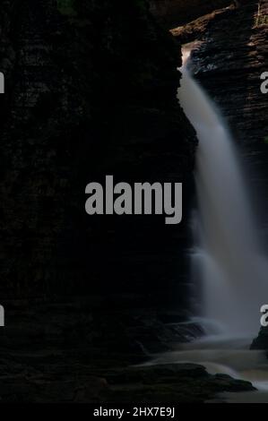 Grande chute d'eau au parc national de Watkins Glen Banque D'Images
