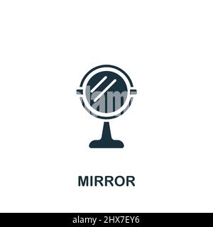 Icône miroir. Icône monochrome simple pour les modèles, la conception Web et les infographies Illustration de Vecteur