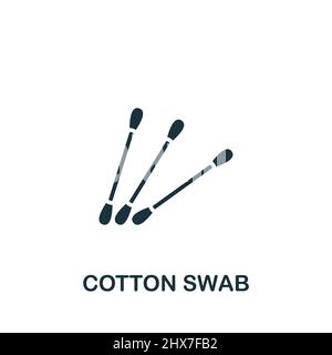 Icône de l'écouvillon de coton. Symbole d'élément de ligne simple pour les modèles, la conception Web et les infographies. Illustration de Vecteur
