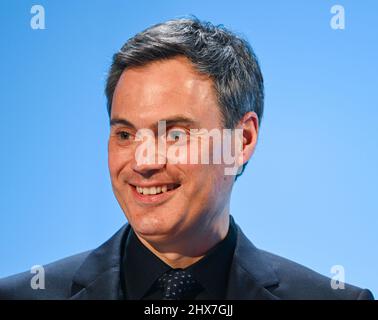 Mayence, Allemagne. 10th mars 2022. Norbert Himmler, Directeur de la programmation et futur Directeur général de la ZDF, assiste à la cérémonie d'adieu festive de son prédécesseur. Credit: Arne Dedert/dpa/Alay Live News Banque D'Images