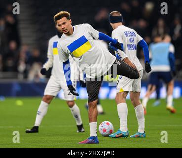 07 Mars 2022 - Tottenham Hotspur v Everton - Premier League - Tottenham Hotspur Stadium Everstl's DELE Alli lors du match de Premier League contre Banque D'Images