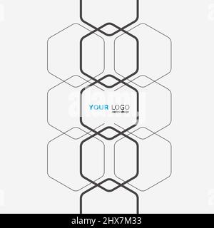 Géométrie abstraite répétition verticale hexagonale Illustration de Vecteur