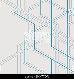 Arrière-plan des lignes de chevauchement géométriques abstraites Illustration de Vecteur