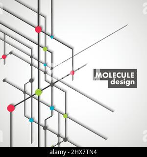 Concept de réseau numérique et arrière-plan abstrait vectoriel avec lignes et points techniques connectés Illustration de Vecteur