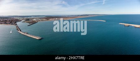 Panorama aérien de Port la Nouvelle Banque D'Images