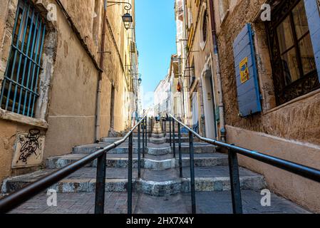 Montée des Accoules le Panier, Marseille France Paca Banque D'Images