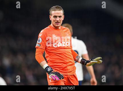 07 mars 2022 - Tottenham Hotspur v Everton - Premier League - Tottenham Hotspur Stadium Jordan Pickford d'Everton pendant le match de la Premier League ag Banque D'Images