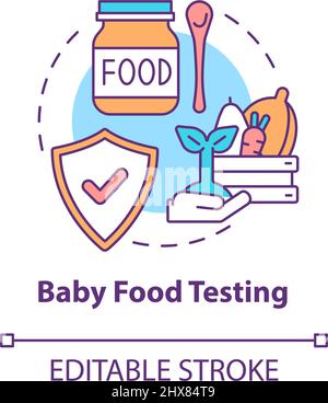 Icône de concept d'analyse des aliments pour bébés Illustration de Vecteur