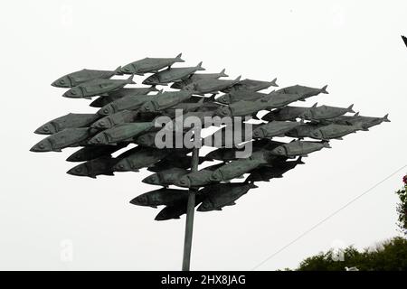 Le port gallois de Fishgaurid dans le pembrokeshire avec son service de ferry pour rosslare irlande, photos du port et du centre-ville Banque D'Images