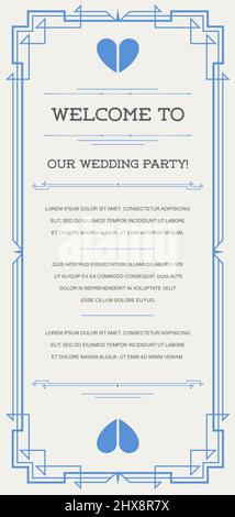 Invitation style de grande qualité dans Art déco ou époque Nouveau vecteur de l'époque Gangster des années 1920 Illustration de Vecteur