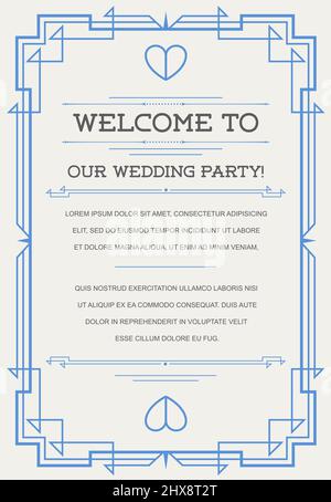 Invitation style de grande qualité dans Art déco ou époque Nouveau vecteur de l'époque Gangster des années 1920 Illustration de Vecteur