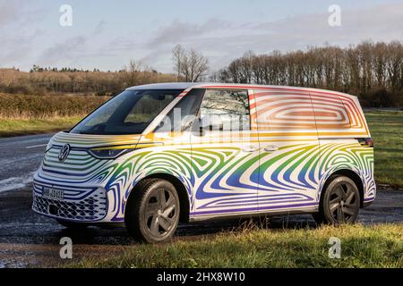 La nouvelle Volkswagen ID Buzz, fourgonnette entièrement électrique Banque D'Images