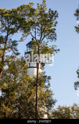 Phare historique d'Amelia Island à Fernandina Beach, Floride. Banque D'Images