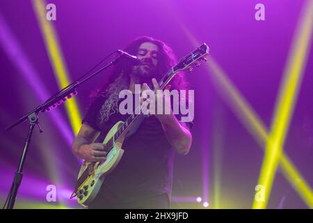 Madison, États-Unis. 09th mars 2022. Claudio Sanchez de Coheed et Cambria le 9 mars 2022, au Sylvee à Madison, Wisconsin (photo de Daniel DeSlover/Sipa USA) crédit: SIPA USA/Alay Live News Banque D'Images