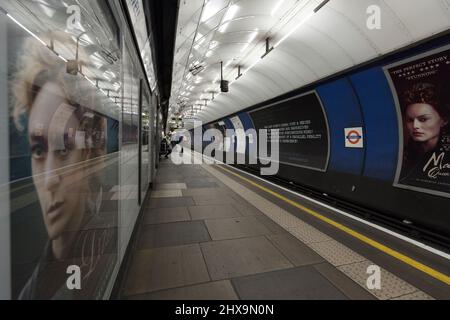 Station de métro Stockwell London, ligne Nord plate-forme 2 Banque D'Images