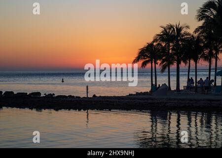 Couchers de soleil dans les Florida Keys Banque D'Images