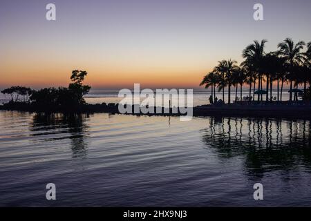 Couchers de soleil dans les Florida Keys Banque D'Images