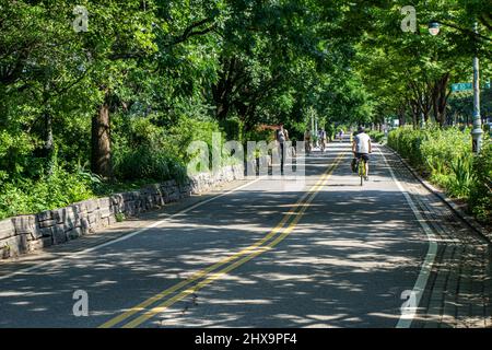 West Side Bicycle and jogging Lanes, New York City, New York, États-Unis Banque D'Images