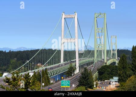 Pont Tacoma Narrows dans WA-USA Banque D'Images