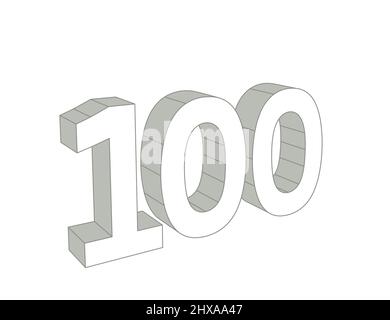 illustration numéro un cent, 3d isolée sur fond blanc. conception simple Banque D'Images