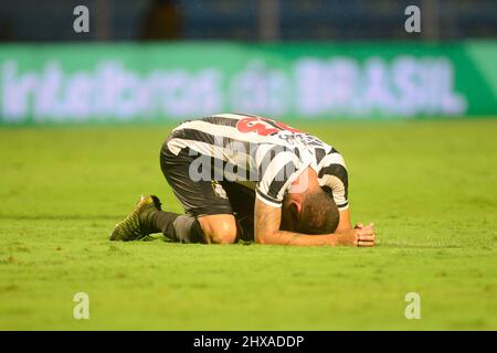 Florianópolis (SC), 10/03/2022 - Futebol / Copa do Brasil - Jogadores do Ceilândia comemoram a vitória da partida entre Avaí X Ceilândia válida pela s. Banque D'Images