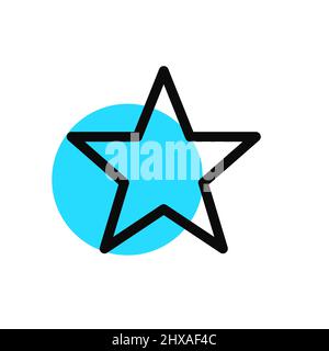 Icône de dessin au trait en étoile. Pixel parfait, contour modifiable Illustration de Vecteur