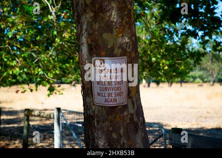 Pas d'intrusion sur la propriété privée Banque D'Images