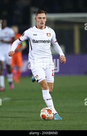 Bergame, Italie. 10th mars 2022. Florian Wirtz (Bayer 04 Leverkusen) en action pendant Atalanta BC vs Bayer Leverkusen, football Europa League match à Bergame, Italie, Mars 10 2022 crédit: Independent photo Agency/Alay Live News Banque D'Images