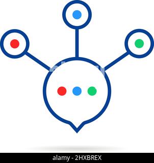 bulle linéaire comme le chat de groupe Illustration de Vecteur