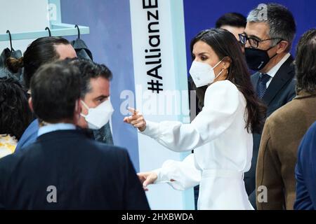 Madrid, Espagne. 11th mars 2022. La reine Letizia d'Espagne assiste à ''˜75th Mercedes-Benz Fashion week Madrid' à l'IFEMA le 11 mars 2022 à Madrid, Espagne (Credit image: © Jack Abuin/ZUMA Press Wire) Banque D'Images