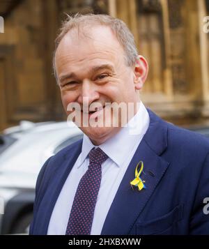 Chef des libéraux-démocrates, sir Edward Davey, à Westminster Banque D'Images