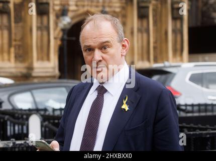 Chef des libéraux-démocrates, sir Edward Davey, à Westminster Banque D'Images