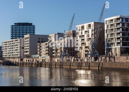 nouveaux bâtiments résidentiels à baakenhafen dans hafencity de hambourg Banque D'Images